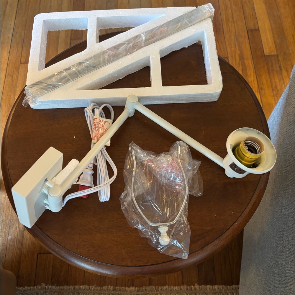 Pottery barn White Adjustable Wall Lamp